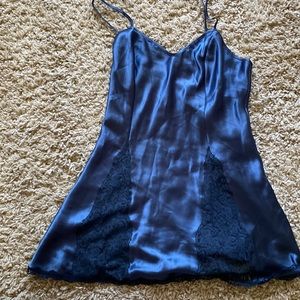 Sexy black nighty with lace trim